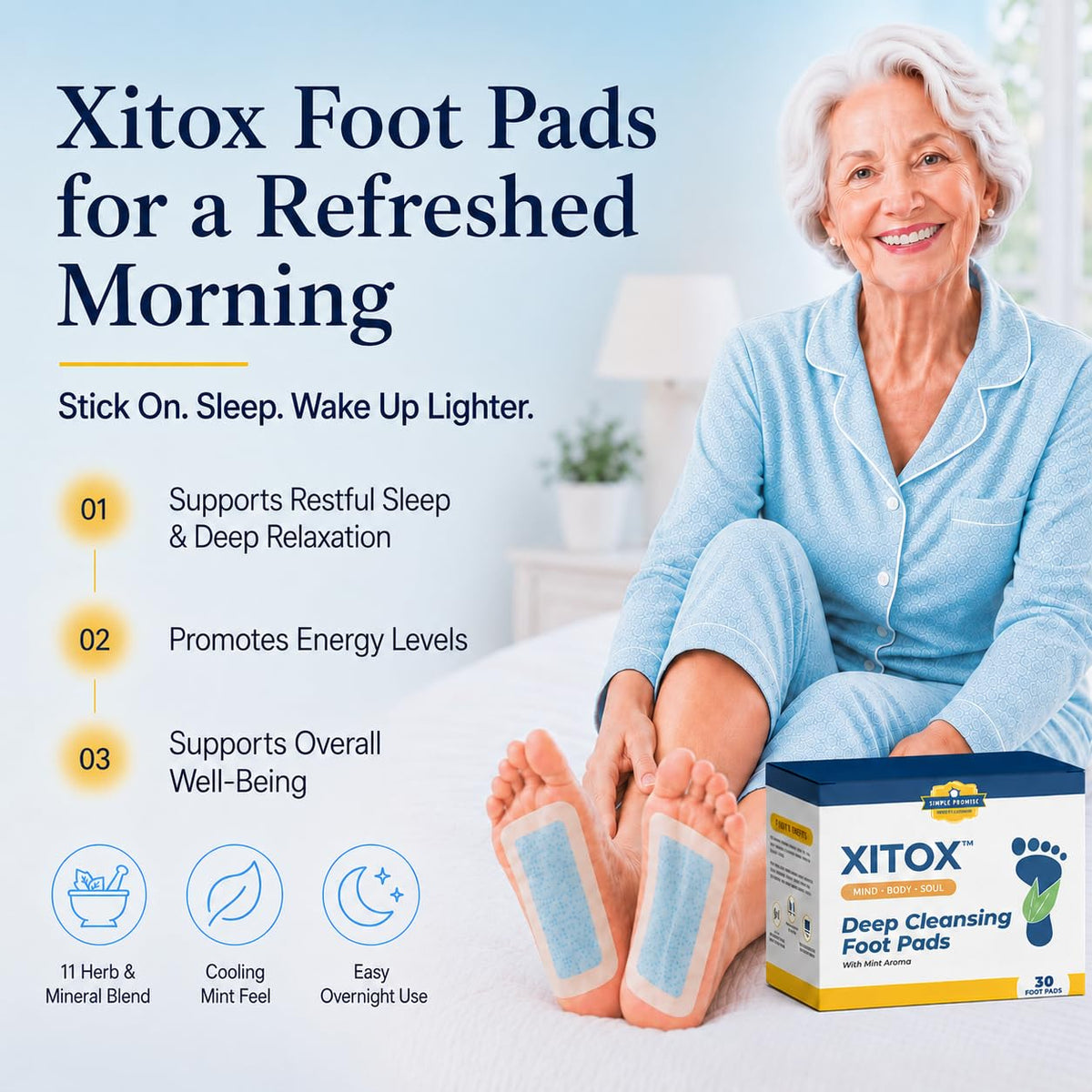 Close-up of Simple Promise Xitox patch texture and herbal layer