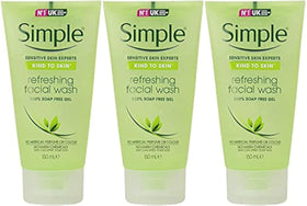 Simple front packaging of the refreshing facial gel wash highlighting clear label and size
