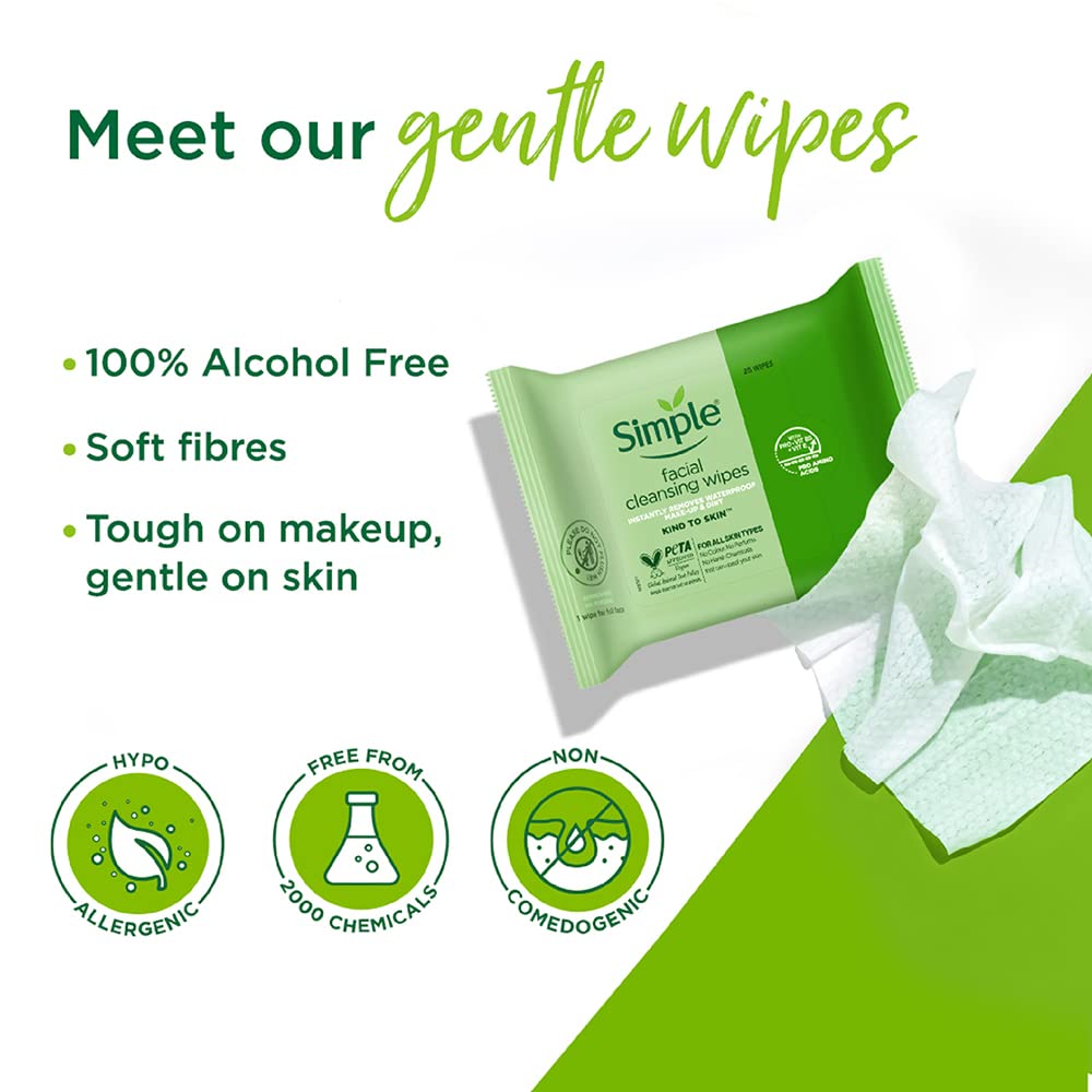 Simple before-and-after makeup removal showing clearer, refreshed skin