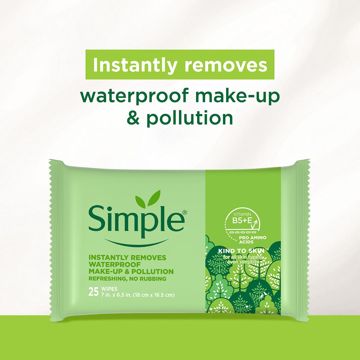 Simple close-up of wipe texture highlighting soft fibres and gentle cleansing benefit