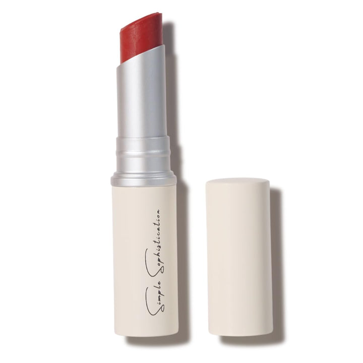 Simple Sophistication front packaging showing warm red tint and benefits