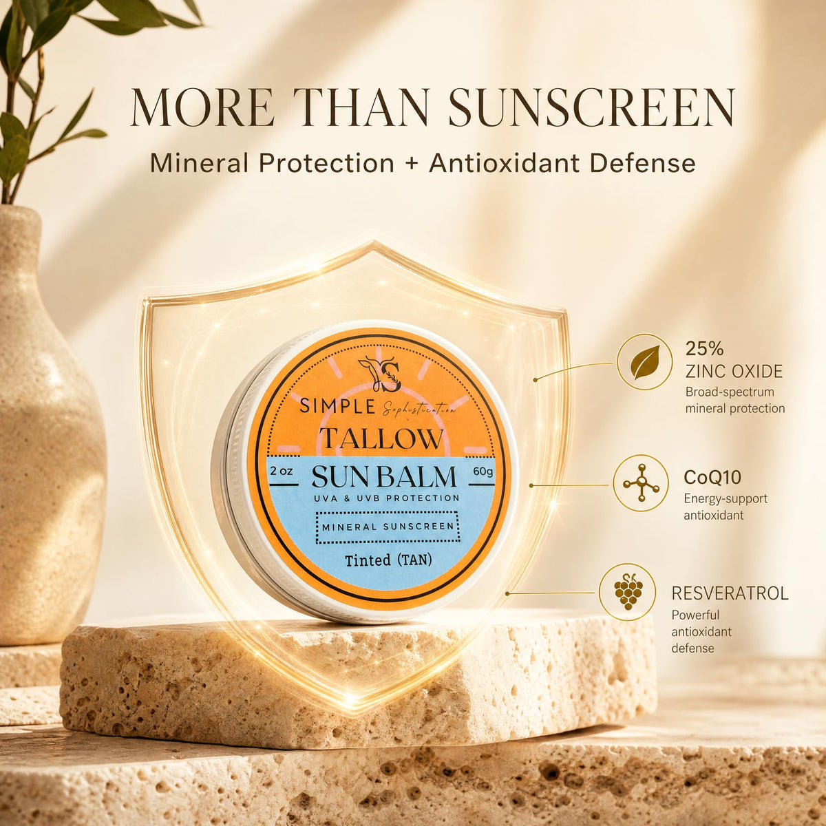 Simple Sophistication texture close-up showing smooth balm and moisturizing benefit