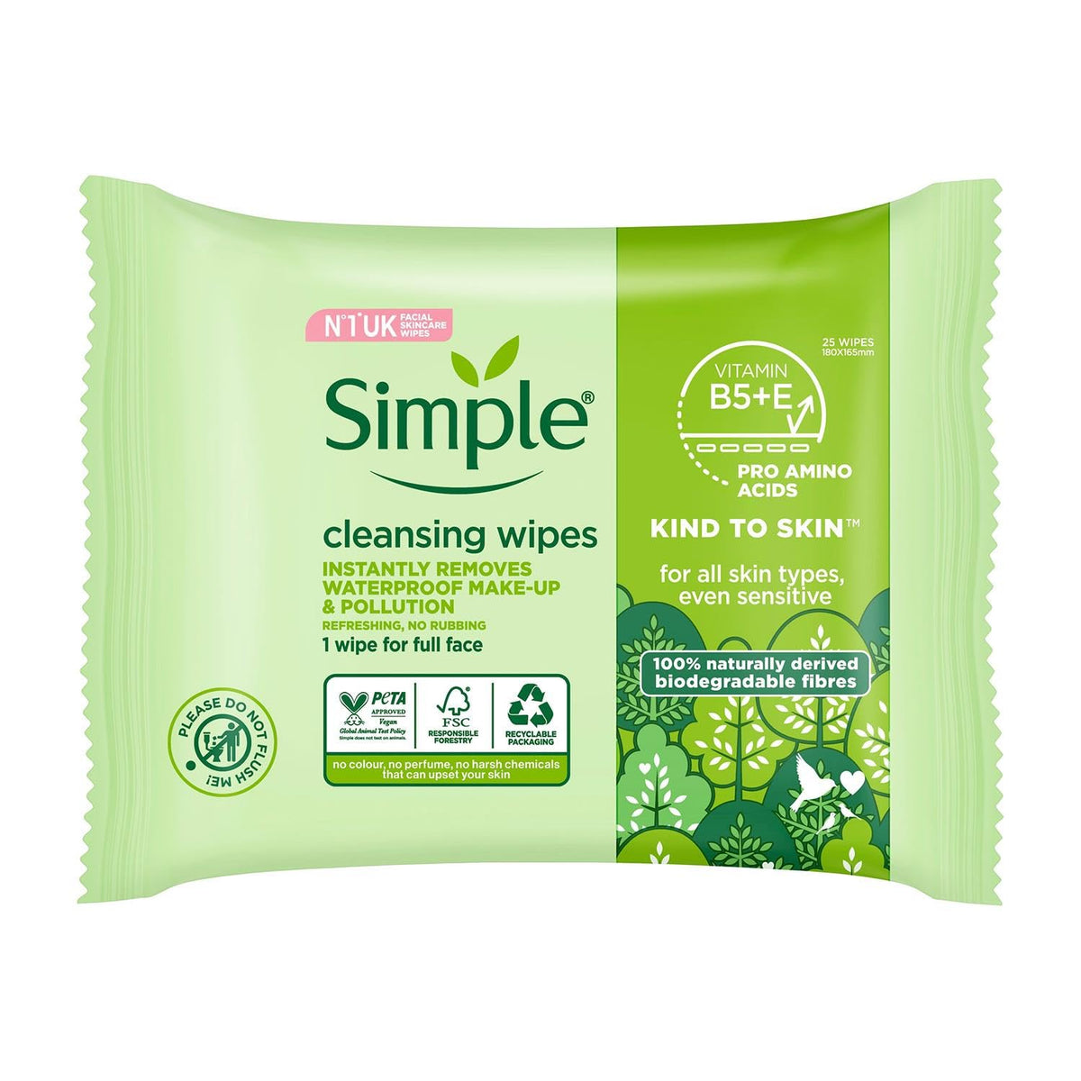 Simple close-up of wipe texture showing gentle weave for effective cleansing