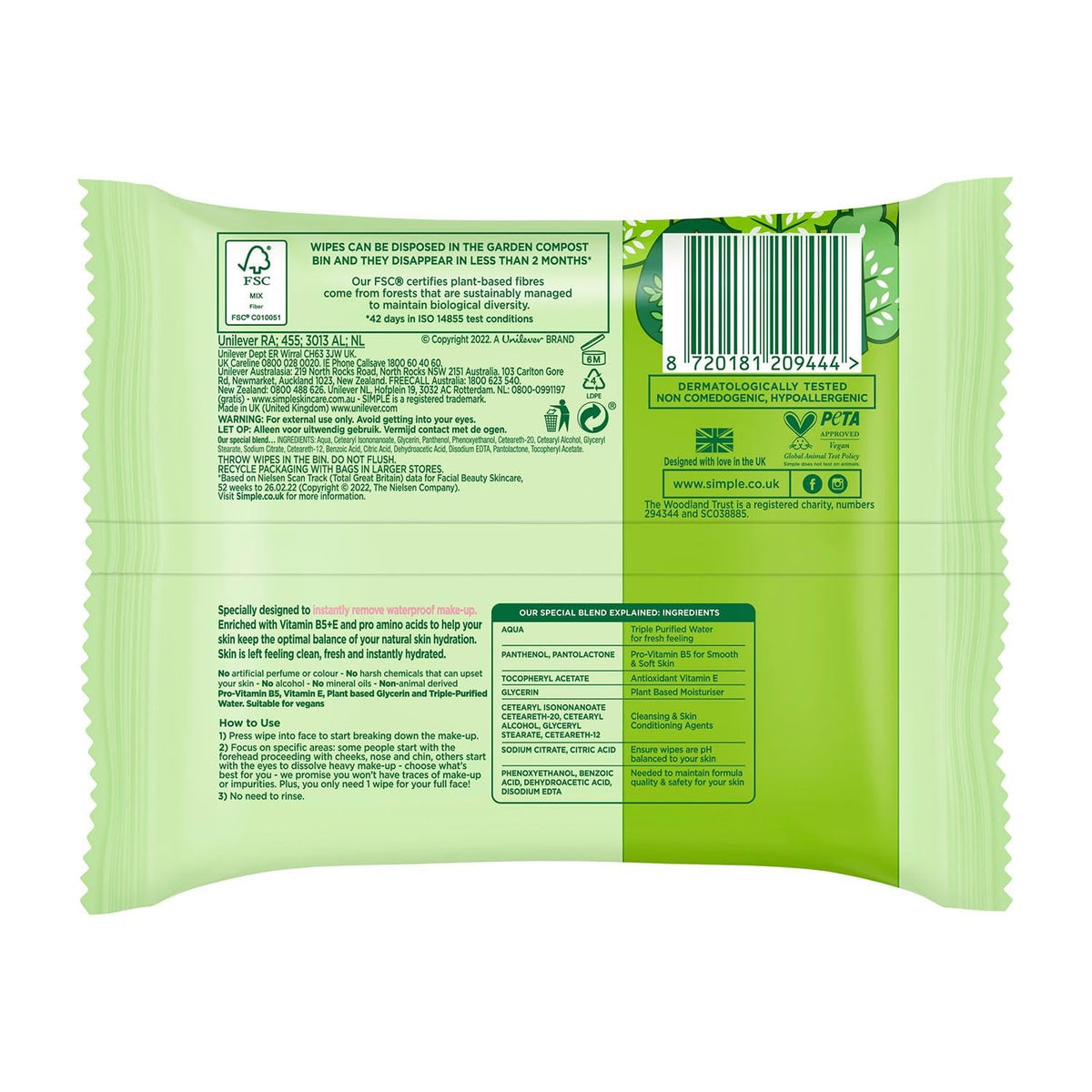 Simple tub open with a wipe pulled up illustrating easy dispense benefit