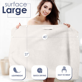 SimpleField close-up microfiber texture showing absorbency and smooth feel benefit