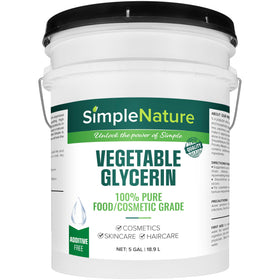 SimpleNature front packaging showing 5-gallon pail and handle, convenient bulk supply