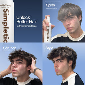 Simpletics bottle in hand showing 8 fl oz scale and portability