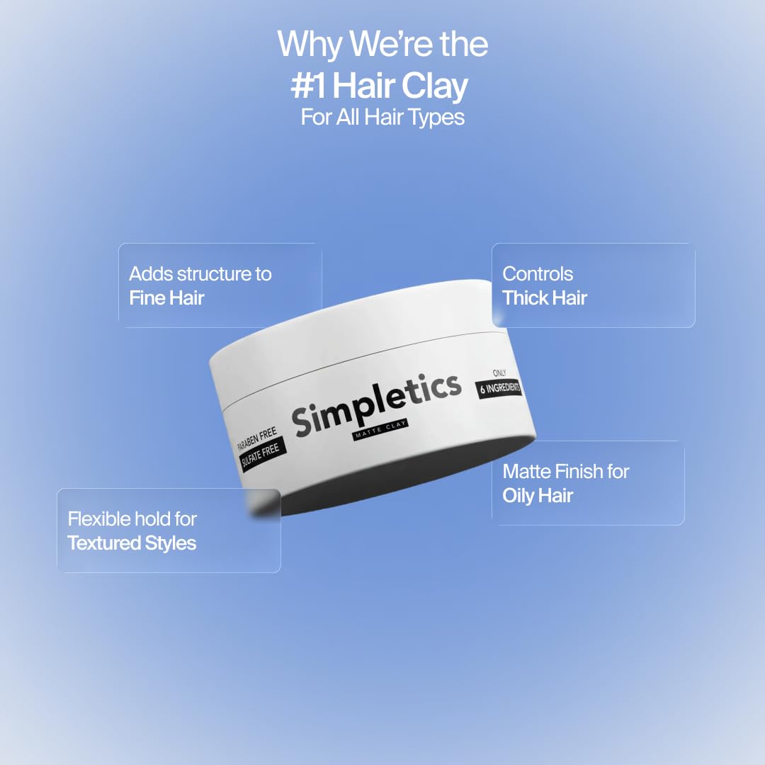 Simpletics ingredients flatlay with bentonite and beeswax emphasizes purity