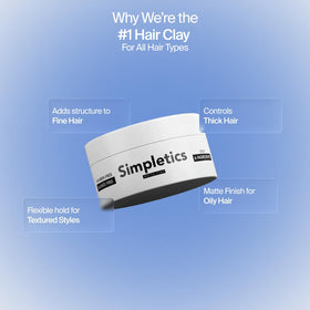 Simpletics ingredients flatlay with bentonite and beeswax emphasizes purity