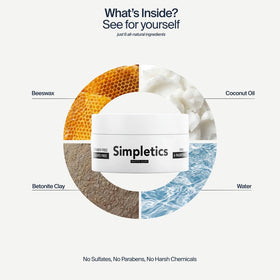 Simpletics 2oz jar beside coin shows compact travel-friendly size