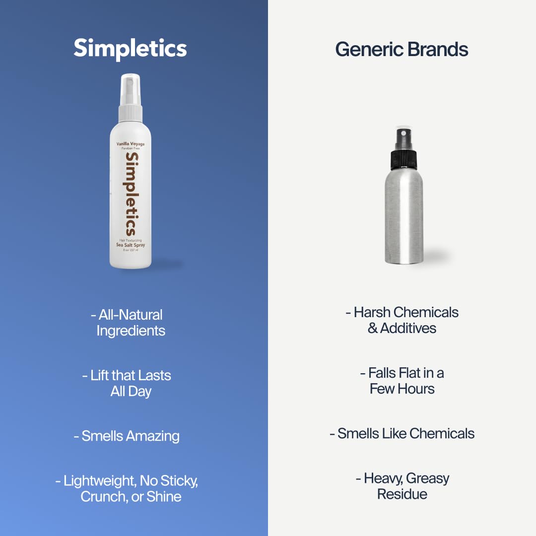 Simpletics lifestyle shot styled hair outdoors showing natural finish