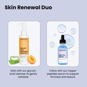 Simplified Skin on bathroom shelf styled to show easy integration into routines