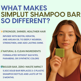SIMPLUT bar in hand illustrating 5.2 oz size and travel-friendly convenience