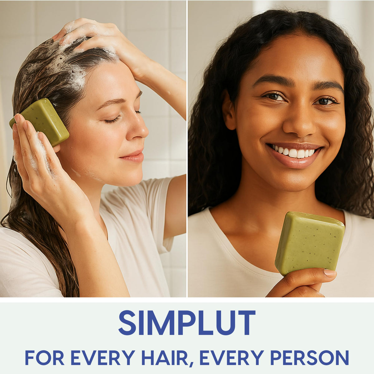 SIMPLUT close-up of creamy lather texture for effective cleansing