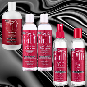 Simply Stylin' styled hair lifestyle image showing smooth, frizz-controlled results