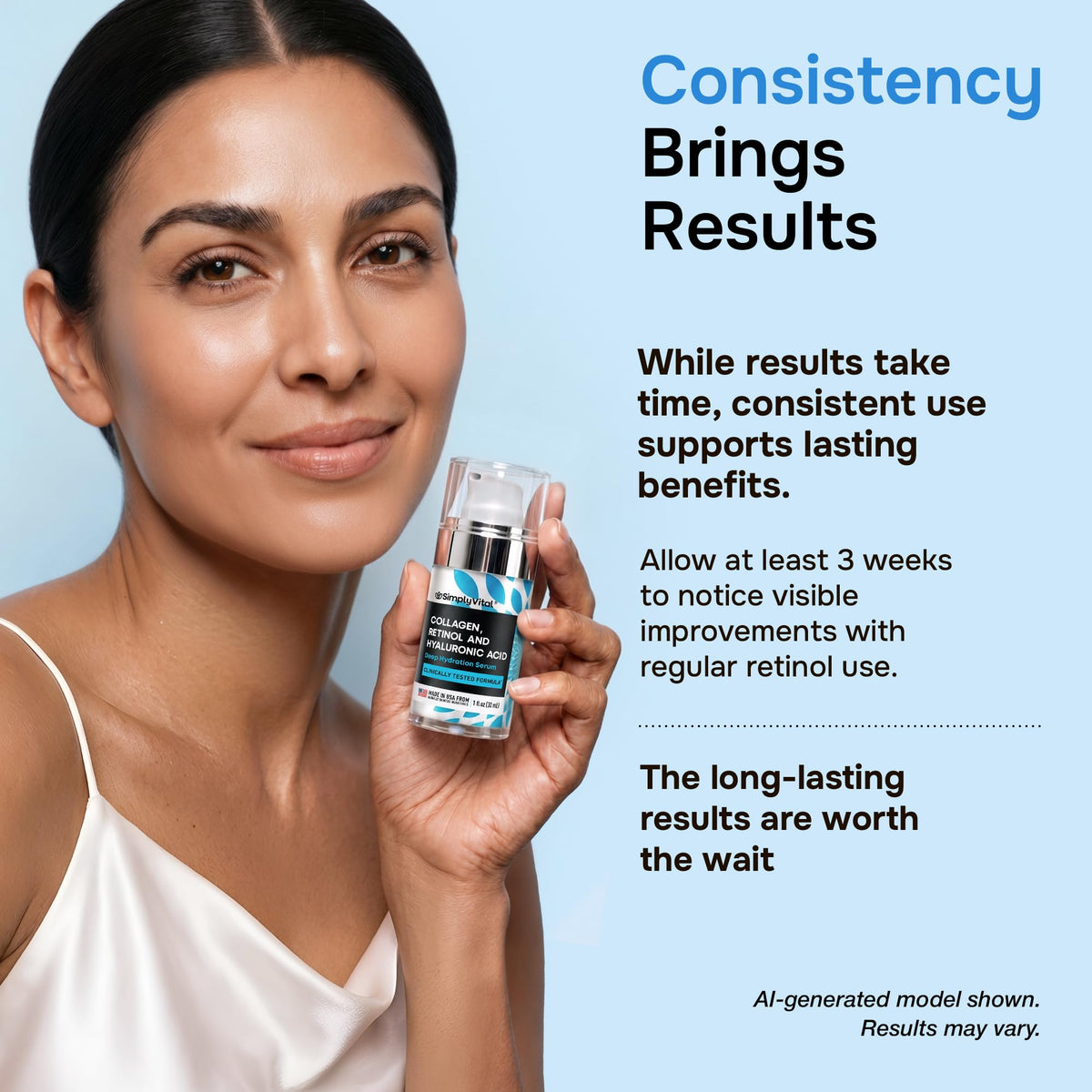 SimplyVital ingredient label close-up showing key actives for transparent formulation benefit