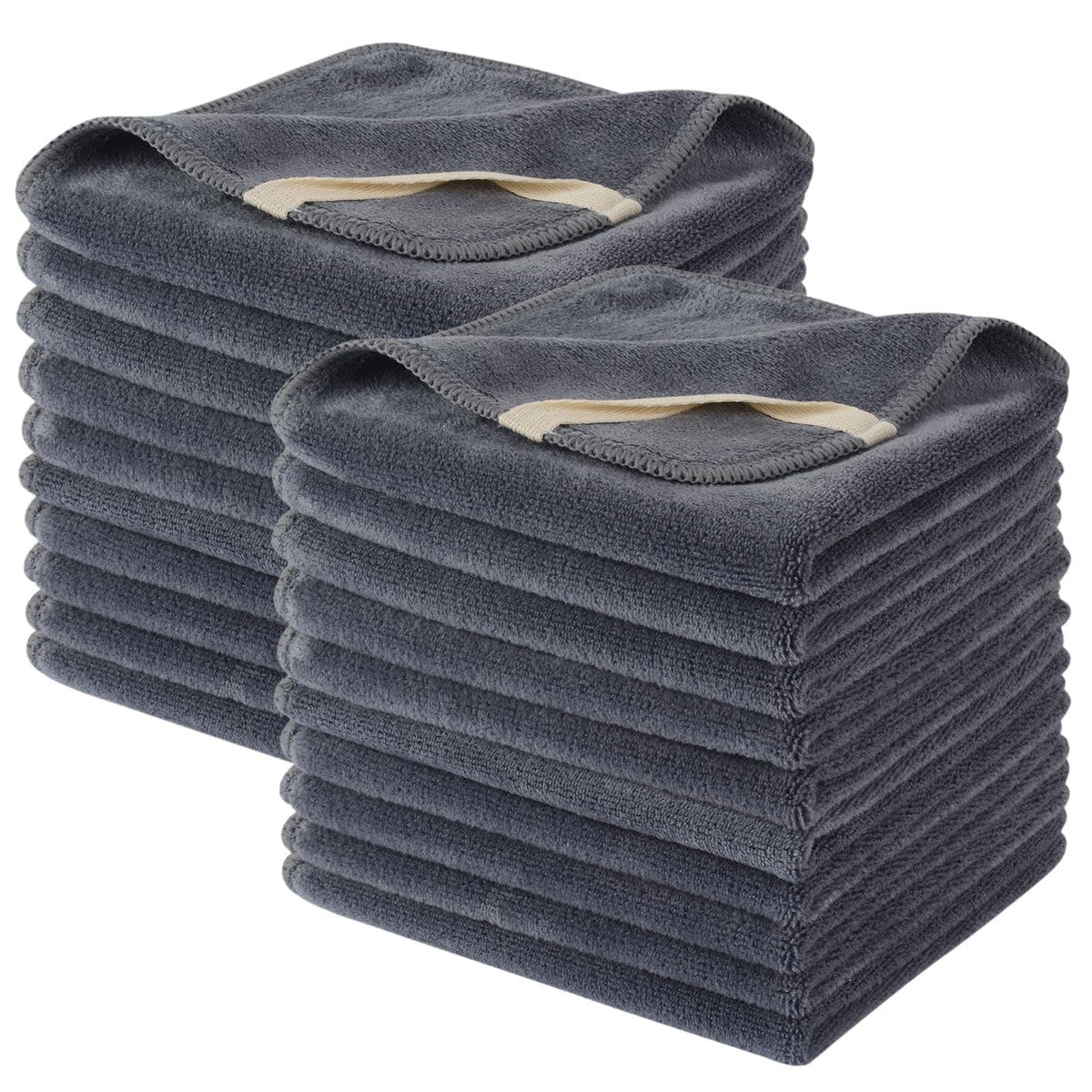 SINLAND front packaging showing stack of 12x12 cloths and benefits