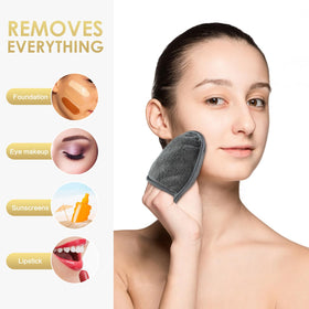 SINLAND pad in use removing eye makeup demonstrating reduced rubbing