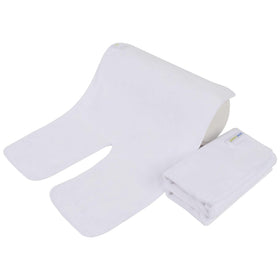 SINLAND towel in use during steam facial demonstrating comfort and coverage