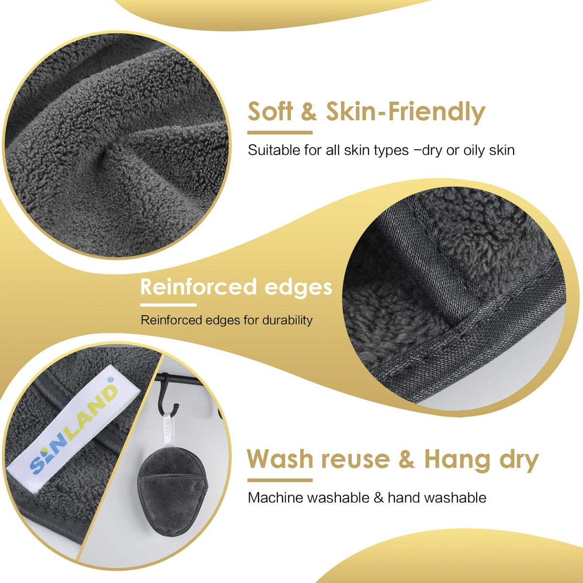 SINLAND pads staged in toiletry kit showing convenience for travel