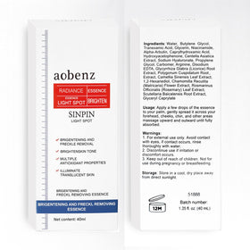 SINPIN aobenz bottle in hand showing size and travel-friendly benefit