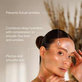 SiO BrowLift applied on forehead demonstrating instant smoothing benefit