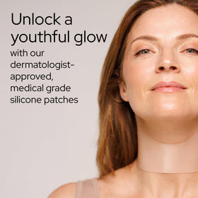SiO NeckLift patch close-up texture showing medical silicone detail