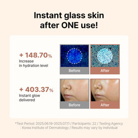 SIORÉ hands pressing toner into skin for quick hydration benefit