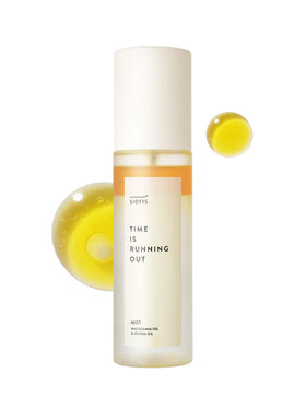 SIORIS mist refreshing model over makeup demonstrating dewy finish and glow