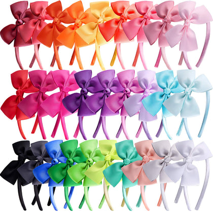 SIQUK front view of 28-color headband set showing variety and value