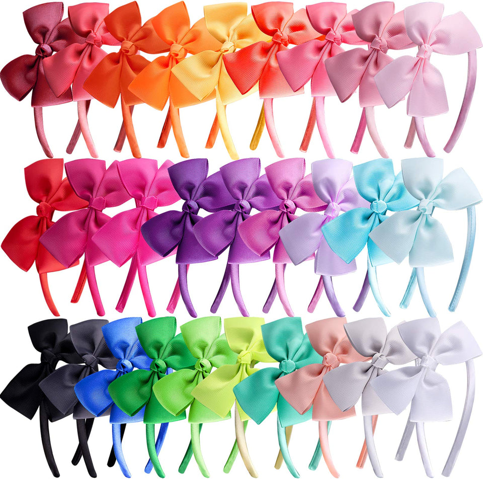 SIQUK front view of 28-color headband set showing variety and value