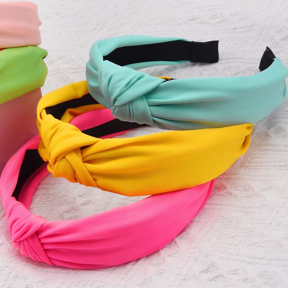SIQUK stacked headband comparison showing band width and stretchable size