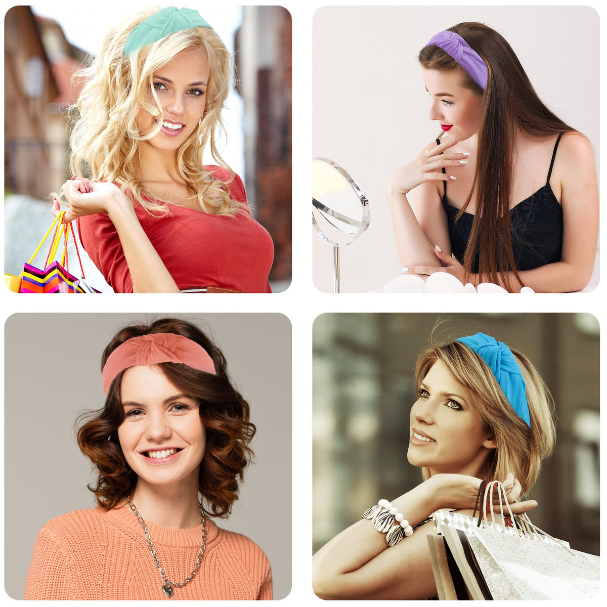 SIQUK person adjusting headband while styling hair showing hands-free convenience