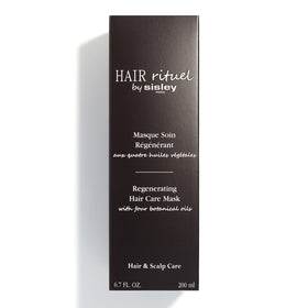 Sisley Paris jar beside measuring hand, illustrates 200 mL size and treatment amount