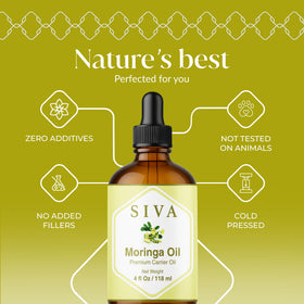SIVA ORGANICS dropper dispensing precise oil for controlled use