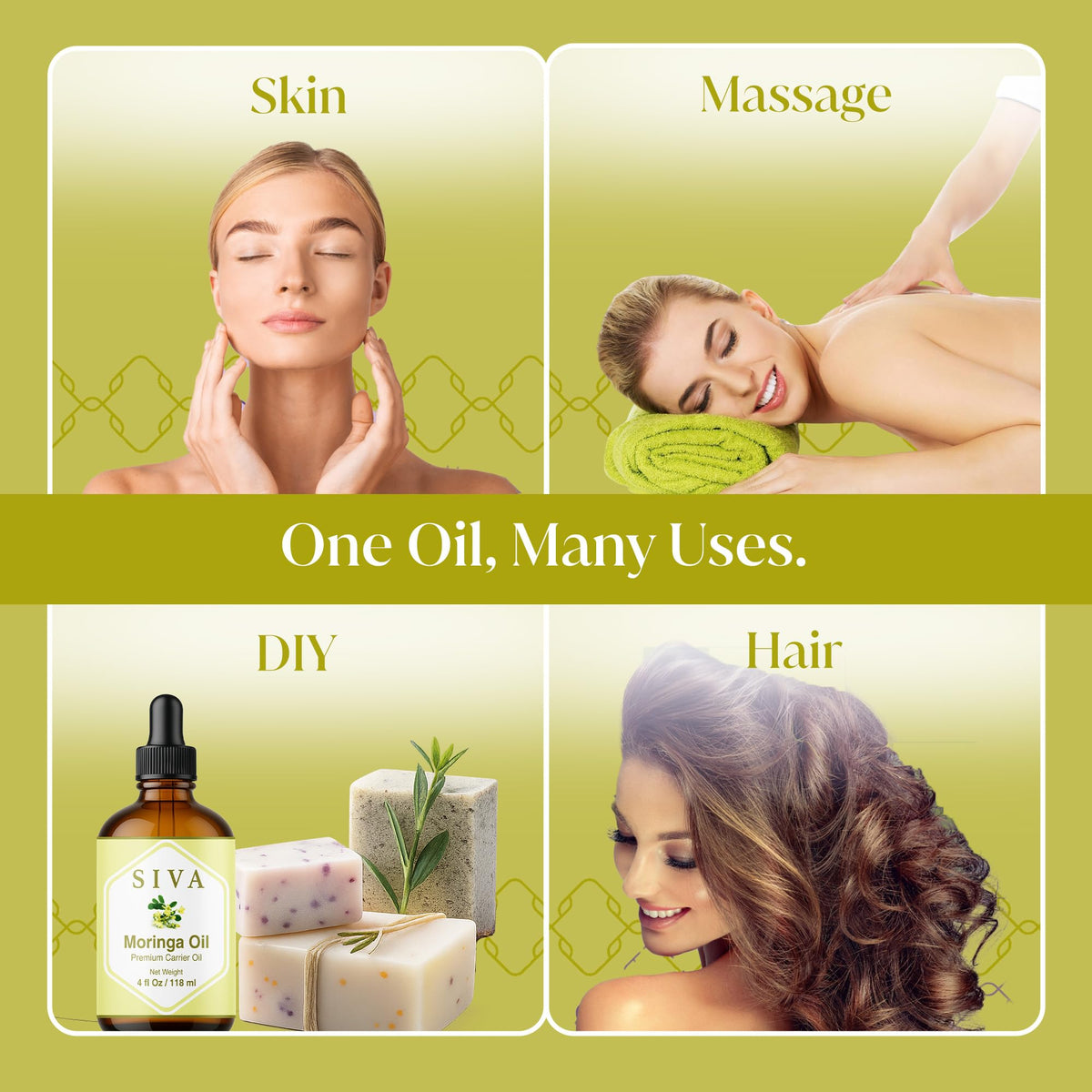 SIVA ORGANICS scalp application demonstrating easy targeted massage