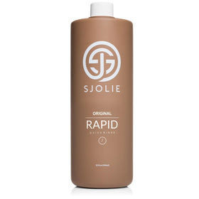 SJOLIE SUNLESS front bottle 32oz showing product and label for fast tanning