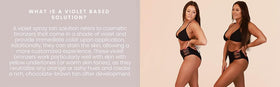 SJOLIE SUNLESS technician spraying Luxe 12 in salon for even deep bronze