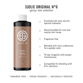 SJOLIE SUNLESS spray pattern closeup demonstrating even mist coverage