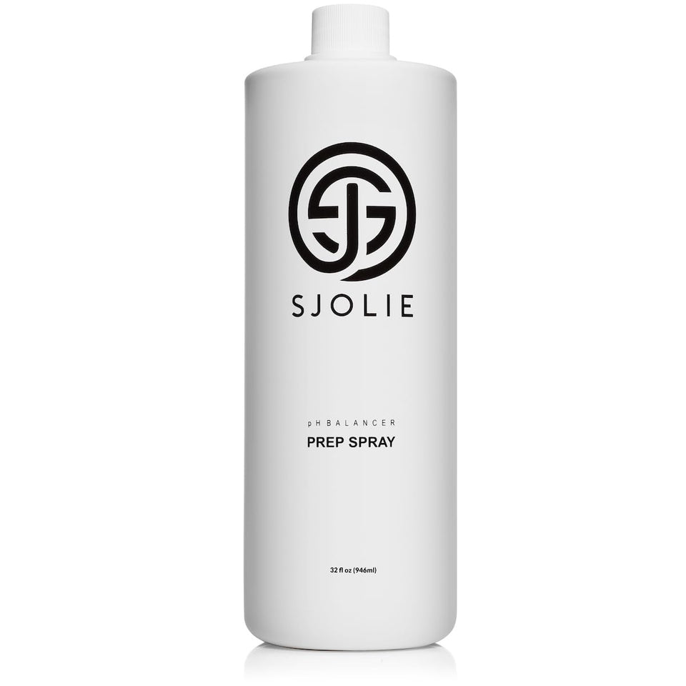SJOLIE SUNLESS front bottle showing label and 32oz volume for consistent prep