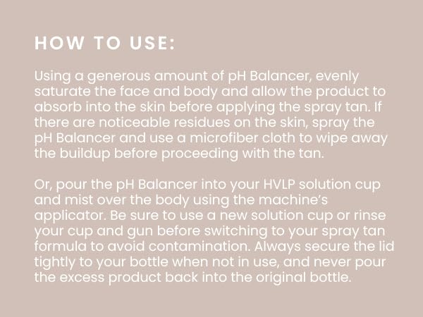SJOLIE SUNLESS being sprayed on skin before tanning to improve evenness