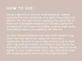 SJOLIE SUNLESS being sprayed on skin before tanning to improve evenness