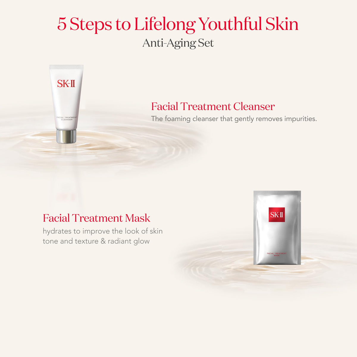 SK-II eye cream applied to finger, illustrating precise application and added firmness