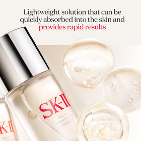 SK-II bottle beside hand to show scale and long-lasting 11.2 oz supply