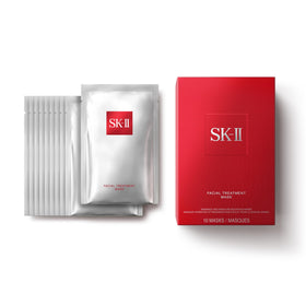 SK-II front packaging showing the 10-count mask box and branding for quick identification and trust
