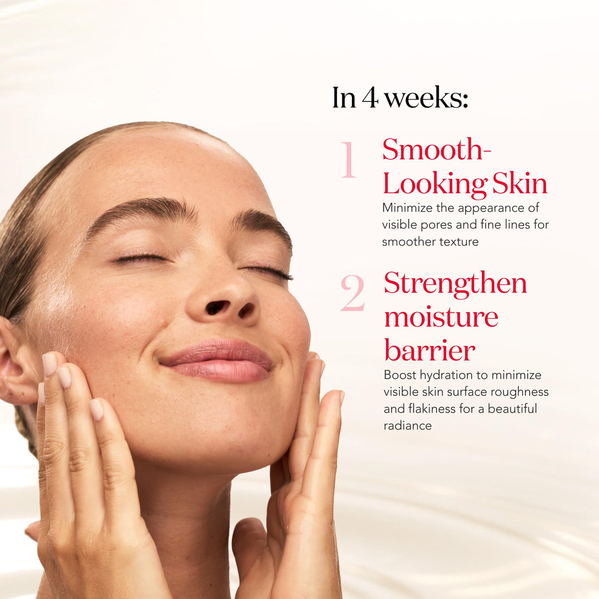 SK-II texture drop close-up showing lightweight serum absorbency for smooth finish benefit