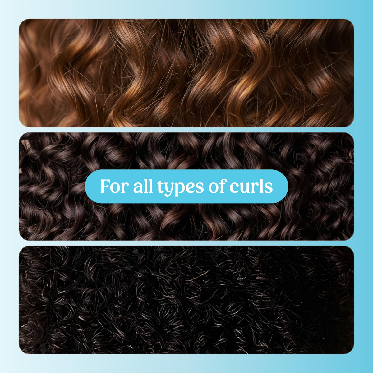 SKALA cream applied to wet hair in hand to detangle and smooth curls