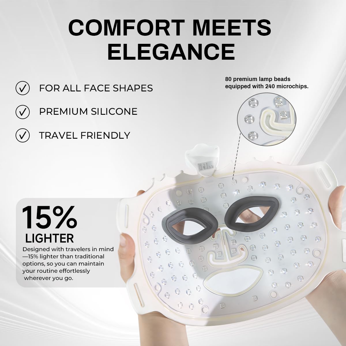 skifir folded compact mask in luggage demonstrating travel portability