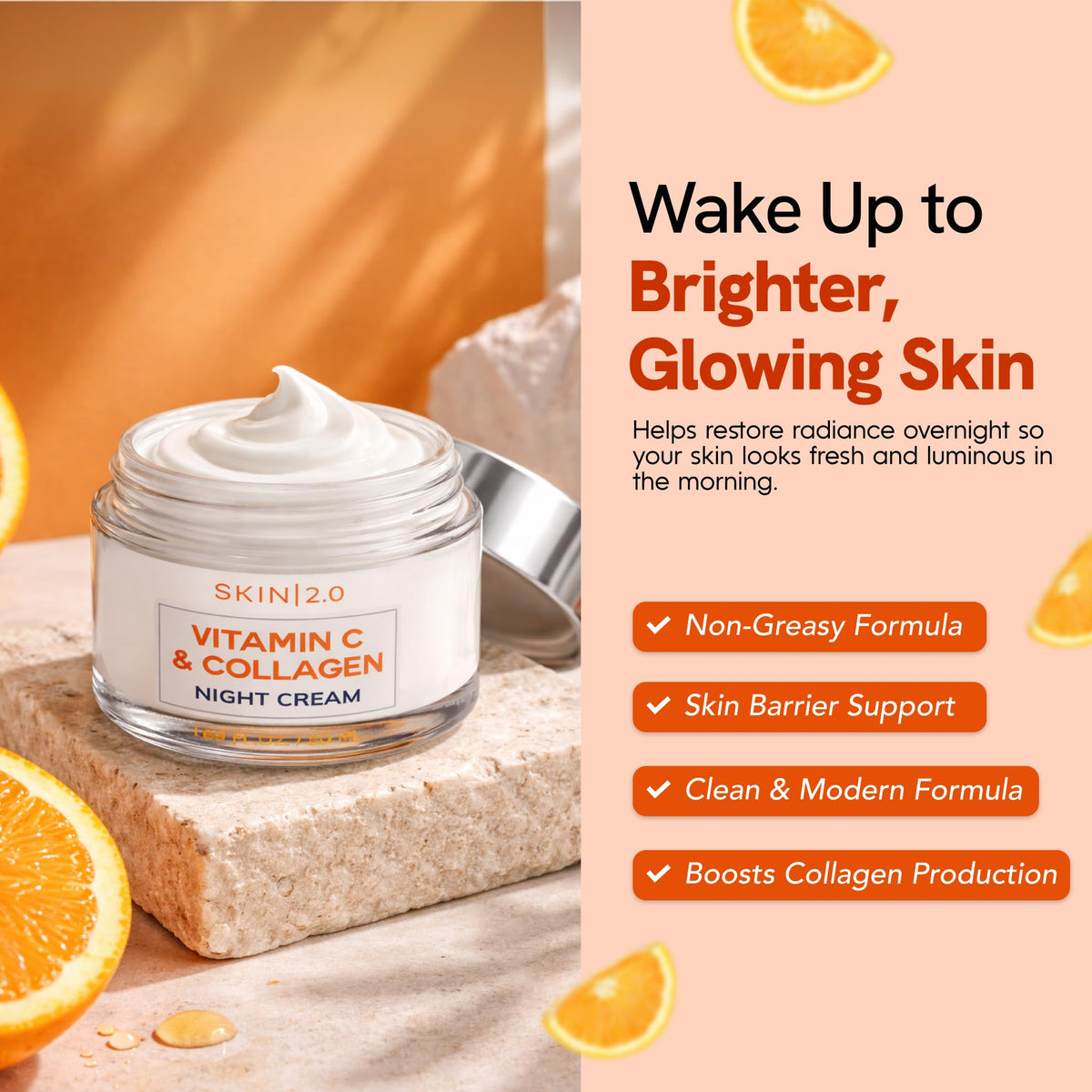 Skin 2.0 cream being applied to hand demonstrating quick absorption benefit