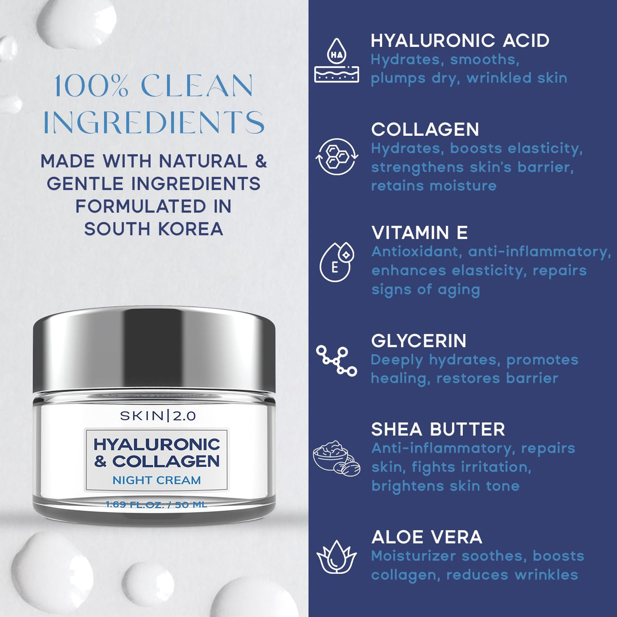 Skin 2.0 cream being applied to hand demonstrating hydration and smooth application